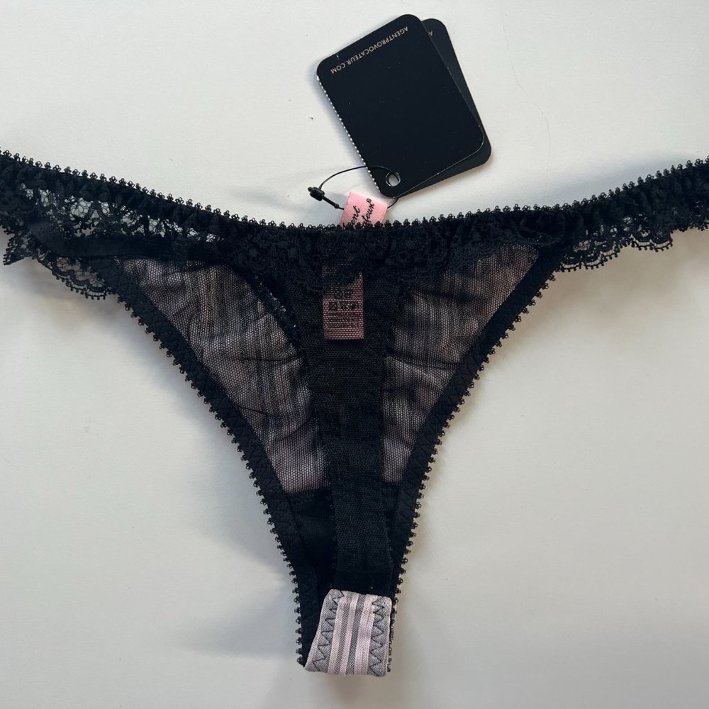 Agent Provocateur FIFI Thong - Black/Pink - BNWT - Sz 2 (S) - Picture 6 of 8